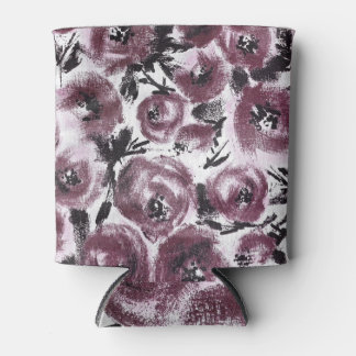 Enfriador De Latas Tela rosa abstracta, texturas diversas.