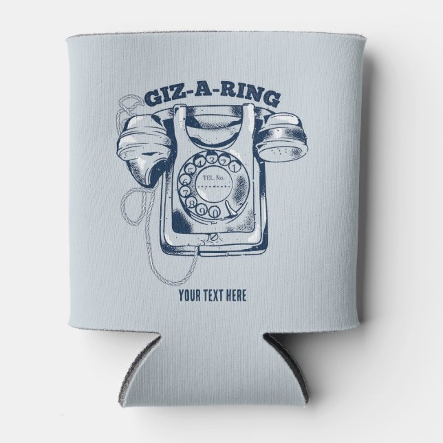 Enfriador De Latas Teléfono telefónico de Rotary Azul (Anverso)