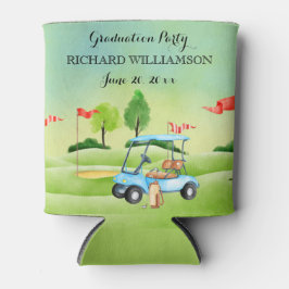 Enfriador De Latas Tema de golf del Graduado Party