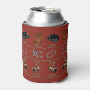 Enfriador De Latas Tema de vaquero occidental