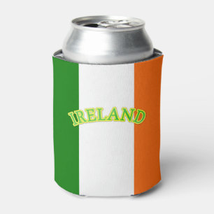 Enfriador De Latas Tema irlandés gráfico de texto irlandés