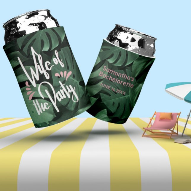 Enfriador De Latas Tema tropical Fiesta de soltera nupcial (Subido por el creador)
