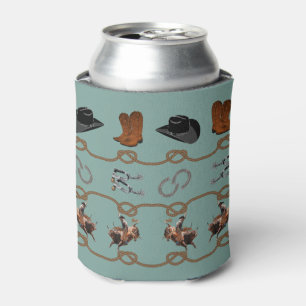 Enfriador De Latas Tema Vaquero Occidental
