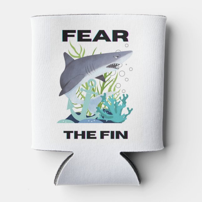 Enfriador De Latas temer al tiburón aleta (Anverso)