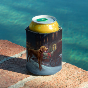 Enfriador De Latas Temporada festiva de Navidad de Vizsla