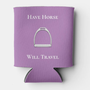 Enfriador De Latas "Ten Horse Will Travel" Morada Ecuestre