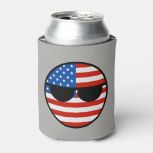 Enfriador De Latas Tendencia divertida Geeky USA Countryball