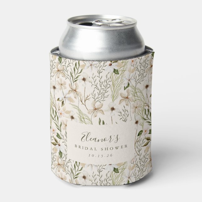 Enfriador De Latas Tendero boho de follaje de Greenery Bridal Shower (Lata Anverso)