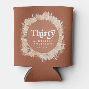 Enfriador De Latas Terracota de pasto moderno pampas cumpleaños 30