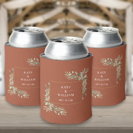 Enfriador De Latas Terracotta Boda Greenery Foliage Refrigerador de b