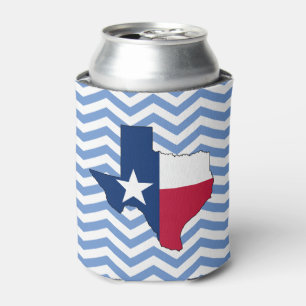 Enfriador De Latas Texas Flag Map Lonestar State Chevron Texan