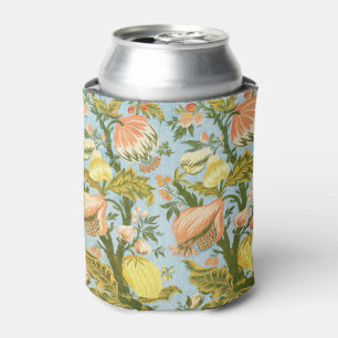 Enfriador De Latas Textil Clásico Barroco Floral Frutas Damask