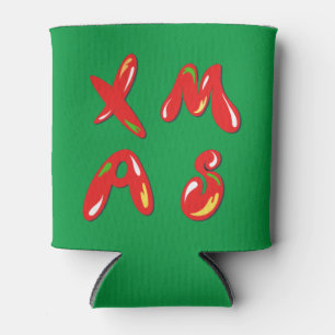 Enfriador De Latas Texto de burbuja de navidad