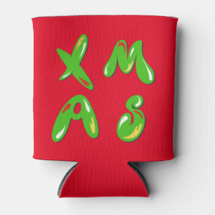 Enfriador De Latas Texto de burbuja de navidad