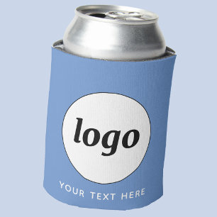 Enfriador De Latas Texto de logotipo simple comercial Sky Blue promoc