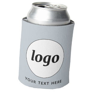 Enfriador De Latas Texto de logotipo simple Negocio promocional azul 