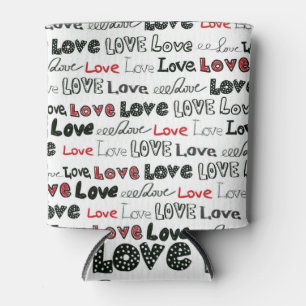 Enfriador De Latas Texto del marcador de amor fondo sin problemas