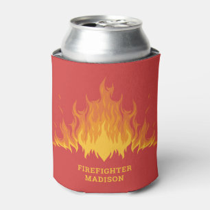 Enfriador De Latas Texto del personalizado Bombero
