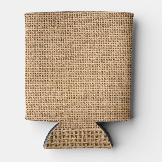 Enfriador De Latas Textura de burlap, fondo sin soldadura (Anverso)