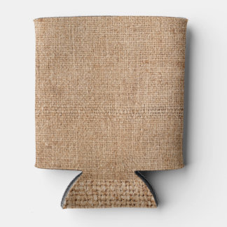 Enfriador De Latas Textura de burrega marrón, mantel rústico.
