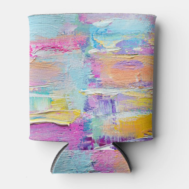 Enfriador De Latas Textura de fondo de pintura acrílica (Anverso)