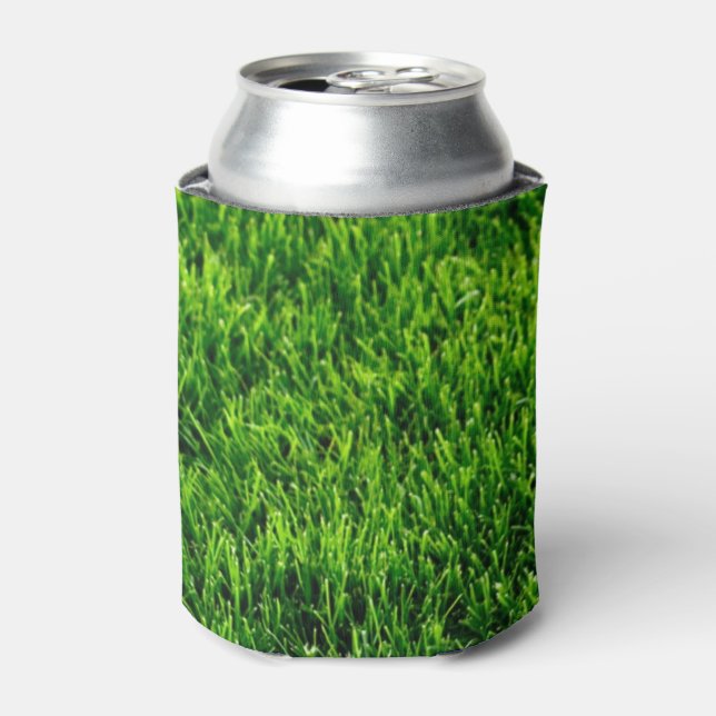 Enfriador De Latas Textura de hierba verde de un campo de fútbol (Lata Anverso)