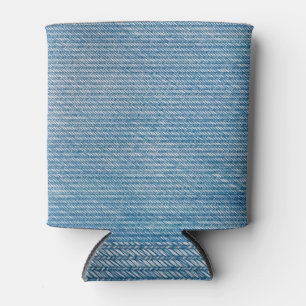 Enfriador De Latas Textura de los jeans de Denim azul sin soldadura