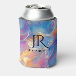 Enfriador De Latas Textura de mármol giratorio de ópalo colorido