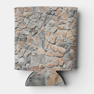 Enfriador De Latas Textura de piedra del castillo marrón antiguo