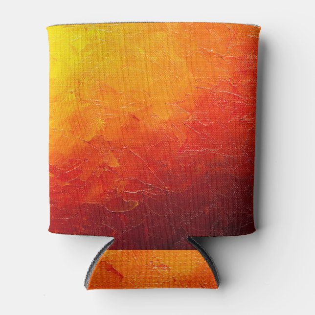 Enfriador De Latas Textura de pintura al óleo: lienzo abstracto (Anverso)