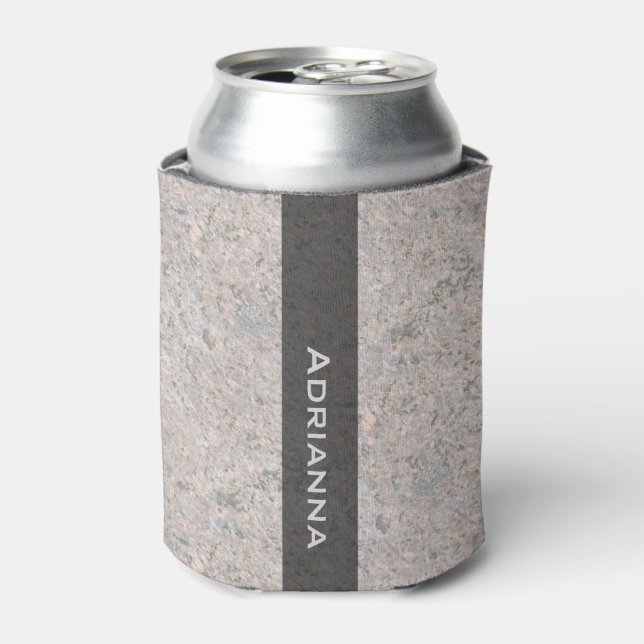 Enfriador De Latas Textura de rock geológico con nombre (Lata Anverso)