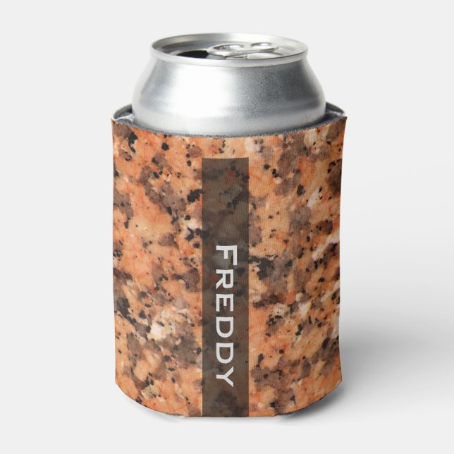 Enfriador De Latas Textura de rock visto geológico con Refrigerador d (Lata Anverso)