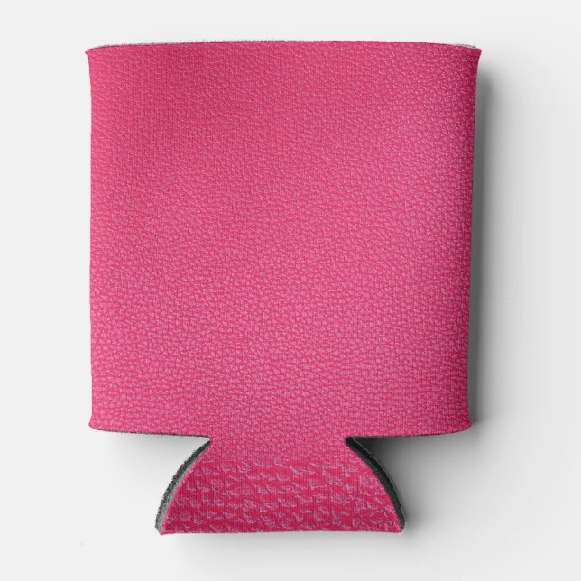 Enfriador De Latas Textura De Ropa Rosa De Lujo. (Anverso)