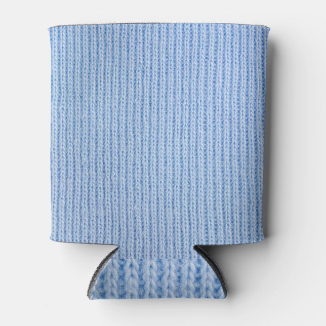 Enfriador De Latas Textura de tela rayada, tela real. (Anverso)