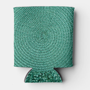 Enfriador De Latas Textura de tela verde trenzada artificial.