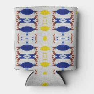 Enfriador De Latas Textura de tinte: shibori, batik de marrón