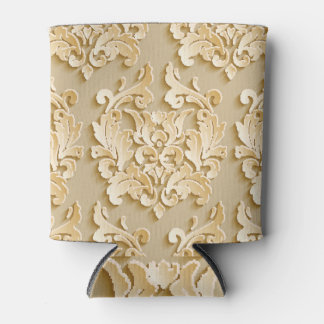 Enfriador De Latas Textura elegante del patrón de damasco de época