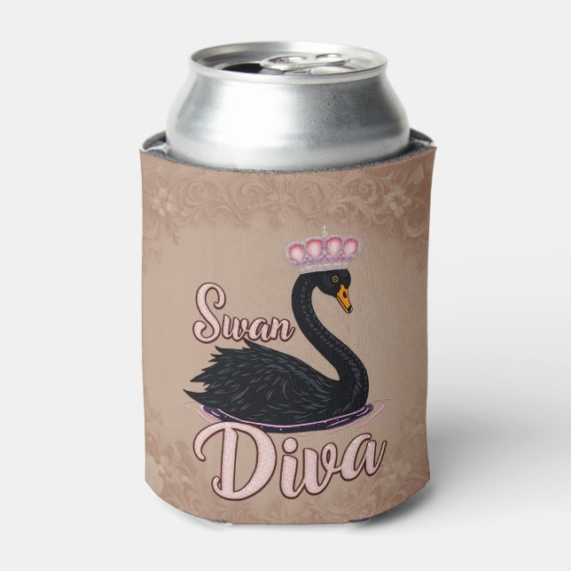 Enfriador De Latas The black swan, queen of the water.  (Lata Anverso)