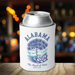 Enfriador De Latas The Heart of Dixie – Alabama Camellia & Tree 