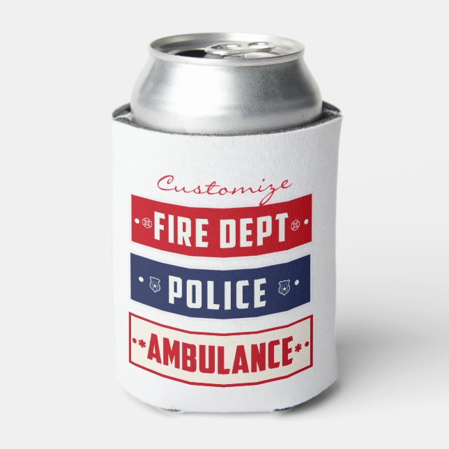 Enfriador De Latas Thunder_Cove de ambulancia de la policía de incend (Lata Anverso)