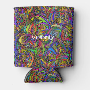 Enfriador De Latas Thunder_Cove de diseño psicodélico de Hippie Gro