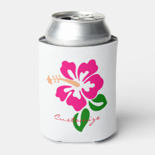 Enfriador De Latas Thunder_Cove de flor rosada tropical hibiscus