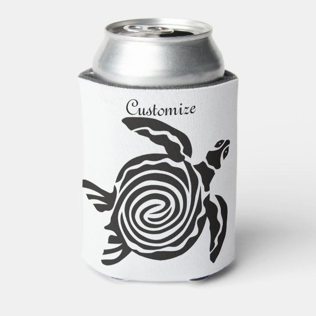 Enfriador De Latas Thunder_Cove de tortuga de estilo tribal (Reverso de la lata)