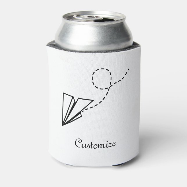 Enfriador De Latas Thunder_Cove de vuelo de avión de papel (Reverso de la lata)