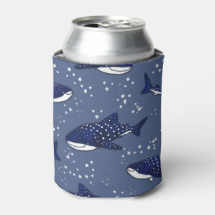 Enfriador De Latas Tiburón ballena estrellado (oscuro)