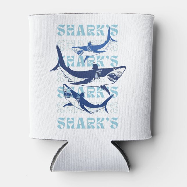 ENFRIADOR DE LATAS TIBURONES, TIBURONES, ESTILO (Anverso)