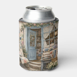 Enfriador De Latas Tienda de colchas Cottagecore francés acuarela