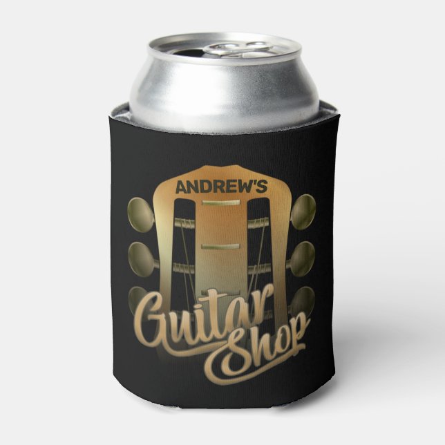 Enfriador De Latas Tienda de música de rock con nombre personalizado  (Lata Anverso)