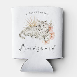 Enfriador De Latas Tigres de Boho Tropical Bachelorette Bridesmaid