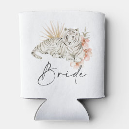 Enfriador De Latas Tigres del Boho Tropical Bachelorette Bride